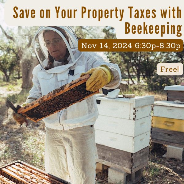 Save on your property taxes with beekeeping!